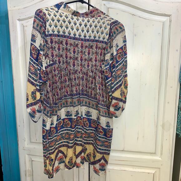 VINTAGE BOHO INDIA HIPPIE BLOCK PRINT DRESS URBAN RENEWAL - Picture 11 of 11